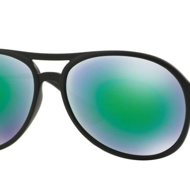 Ray-Ban Alex RB4201 622/3R Rubber Zwart-Licht Groen Mirror Groen