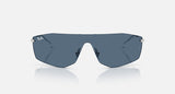 Ray-Ban Alix RB3781 003/80 zilver, lens in donkerblauw – vooraanzicht