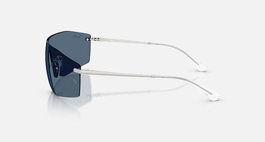 Ray-Ban Alix RB3781 003/80 zilver, lens in donkerblauw – zijaanzicht
