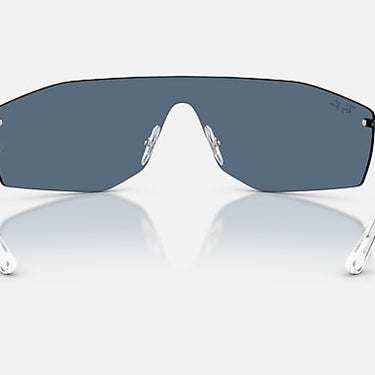Ray-Ban Alix RB3781 003/80 zilver, lens in donkerblauw – achteraanzicht