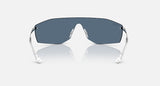 Ray-Ban Alix RB3781 003/80 zilver, lens in donkerblauw – achteraanzicht