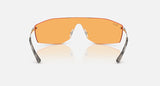 Ray-Ban Alix RB3781 003/85 zilver, lens in geel – achteraanzicht