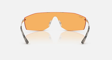 Ray-Ban Alix RB3781 003/85 zilver, lens in geel – achteraanzicht