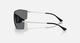 Ray-Ban Alix RB3781 003/87 zilver, lens in grijs – zijaanzicht