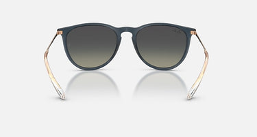 Ray-Ban Erika RB4171 681311 rubberblauw met grijze verloopglazen, achteraanzicht