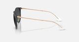 Ray-Ban Erika RB4171 681311 rubberblauw met grijze verloopglazen, zijaanzicht