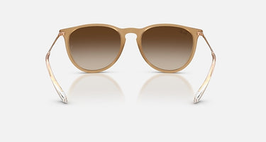 Ray-Ban Erika RB4171 681413 rubberbeige met bruine verloopglazen, achteraanzicht