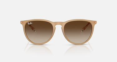 Ray-Ban Erika RB4171 681413 rubberbeige met bruine verloopglazen, vooraanzicht