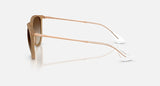 Ray-Ban Erika RB4171 681413 rubberbeige met bruine verloopglazen, zijaanzicht