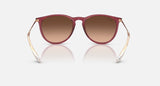 Ray-Ban Erika RB4171 6815A5 rubberviolet met roze-bruine verloopglazen, achteraanzicht