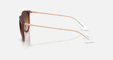 Ray-Ban Erika RB4171 6815A5 rubberviolet met roze-bruine verloopglazen, zijaanzicht