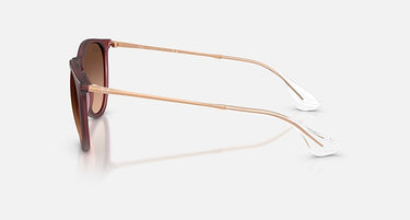 Ray-Ban Erika RB4171 6815A5 rubberviolet met roze-bruine verloopglazen, zijaanzicht
