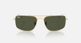 Ray-Ban Explorer III RB3779 001/31 arista goud, groen – vooraanzicht