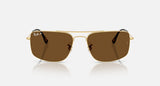 Ray-Ban Explorer III RB3779 001/57 arista goud, bruin gepolariseerd – vooraanzicht