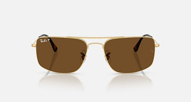 Ray-Ban Explorer III RB3779 001/57 arista goud, bruin gepolariseerd – vooraanzicht