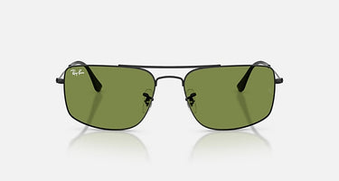 Ray-Ban Explorer III RB3779 002/4E zwart met groene glazen – vooraanzicht