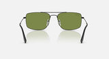 Ray-Ban Explorer III RB3779 002/4E zwart met groene glazen – achteraanzicht