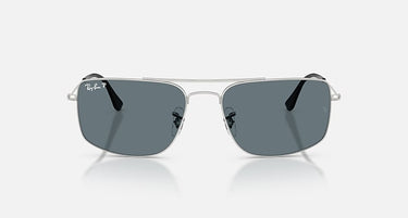 Ray-Ban Explorer III RB3779 003/3R zilver, donkerblauw gepolariseerd – vooraanzicht