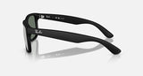 Ray-Ban Justin RB4165 622/Y4 rubberzwart met zilvergespiegelde gepolariseerde glazen, zijaanzicht