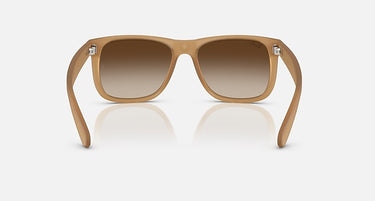 Ray-Ban Justin RB4165 681413 rubberbeige met bruine verloopglazen, achteraanzicht
