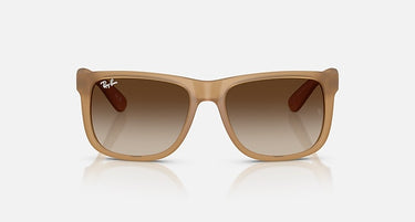 Ray-Ban Justin RB4165 681413 rubberbeige met bruine verloopglazen, vooraanzicht