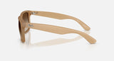 Ray-Ban Justin RB4165 681413 rubberbeige met bruine verloopglazen, zijaanzicht