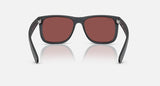 Ray-Ban Justin RB4165 687375 opaalgrijs met donkerpaarse glazen, achteraanzicht