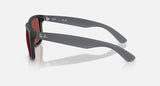 Ray-Ban Justin RB4165 687375 opaalgrijs met donkerpaarse glazen, zijaanzicht