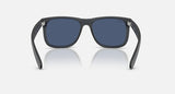 Ray-Ban Justin RB4165 687380 opaalgrijs met donkerblauwe glazen, achteraanzicht