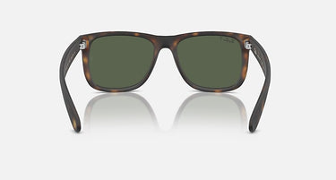 Ray-Ban Justin RB4165 865/9A havana met donkergroene gepolariseerde glazen, achteraanzicht
