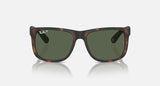 Ray-Ban Justin RB4165 865/9A havana met donkergroene gepolariseerde glazen, vooraanzicht