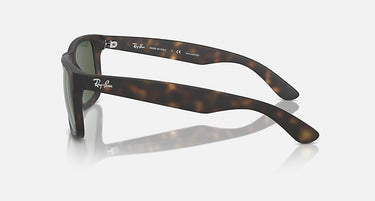 Ray-Ban Justin RB4165 865/9A havana met donkergroene gepolariseerde glazen, zijaanzicht