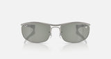 Ray-Ban The Mandalorian Olympian Deluxe RB3119M 928040 staalgrijs – vooraanzicht