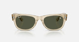 Ray-Ban Star Wars Grogu Mega Wayfarer II RB0832S 146031 beige met groene glazen, vooraanzicht