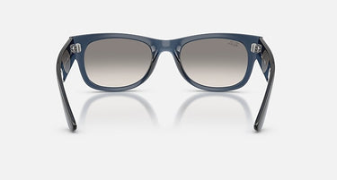 Ray-Ban Mega Wayfarer II RB0832S 684532 transparant donkerblauw met grijze verloopglazen, achteraanzicht