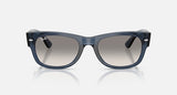 Ray-Ban Mega Wayfarer II RB0832S 684532 transparant donkerblauw met grijze verloopglazen, vooraanzicht