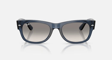 Ray-Ban Mega Wayfarer II RB0832S 684532 transparant donkerblauw met grijze verloopglazen, vooraanzicht