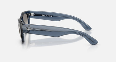 Ray-Ban Mega Wayfarer II RB0832S 684532 transparant donkerblauw met grijze verloopglazen, zijaanzicht