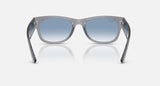 Ray-Ban Mega Wayfarer II RB0832S 68463F grijs met blauwe verloopglazen, achteraanzicht