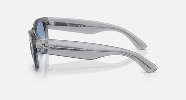 Ray-Ban Mega Wayfarer II RB0832S 68463F grijs met blauwe verloopglazen, zijaanzicht