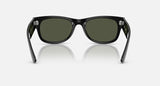 Ray-Ban Mega Wayfarer II RB0832S 901/31 zwart met groene glazen, achteraanzicht