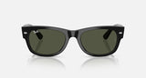 Ray-Ban Mega Wayfarer II RB0832S 901/31 zwart met groene glazen, vooraanzicht