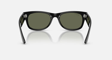 Ray-Ban Mega Wayfarer II RB0832S 901/58 zwart met groene gepolariseerde glazen, achteraanzicht