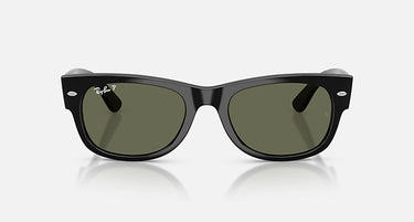 Ray-Ban Mega Wayfarer II RB0832S 901/58 zwart met groene gepolariseerde glazen, vooraanzicht