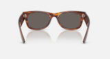 Ray-Ban Mega Wayfarer II RB0832S 954/B1 gestreept havana met donkergrijze glazen, achteraanzicht