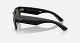 Ray-Ban Mega Wayfarer Blacked Out RB0840S 6826J5 zwart met ultrazwarte glazen, zijaanzicht