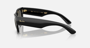 Ray-Ban Mega Wayfarer Blacked Out RB0840S 6826J5 zwart met ultrazwarte glazen, zijaanzicht