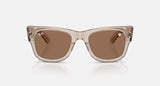 Ray-Ban Star Wars Rebel Alliance Mega Wayfarer RB0840S 68701A transparant lichtbruin met donkerbruine glazen, vooraanzicht