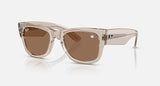 Ray-Ban Star Wars Rebel Alliance Mega Wayfarer RB0840S 68701A transparant lichtbruin met donkerbruine glazen, schuin van voren
