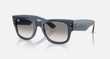 Ray-Ban Mega Wayfarer RB0840S 684532 transparant donkerblauw, schuin vooraanzicht